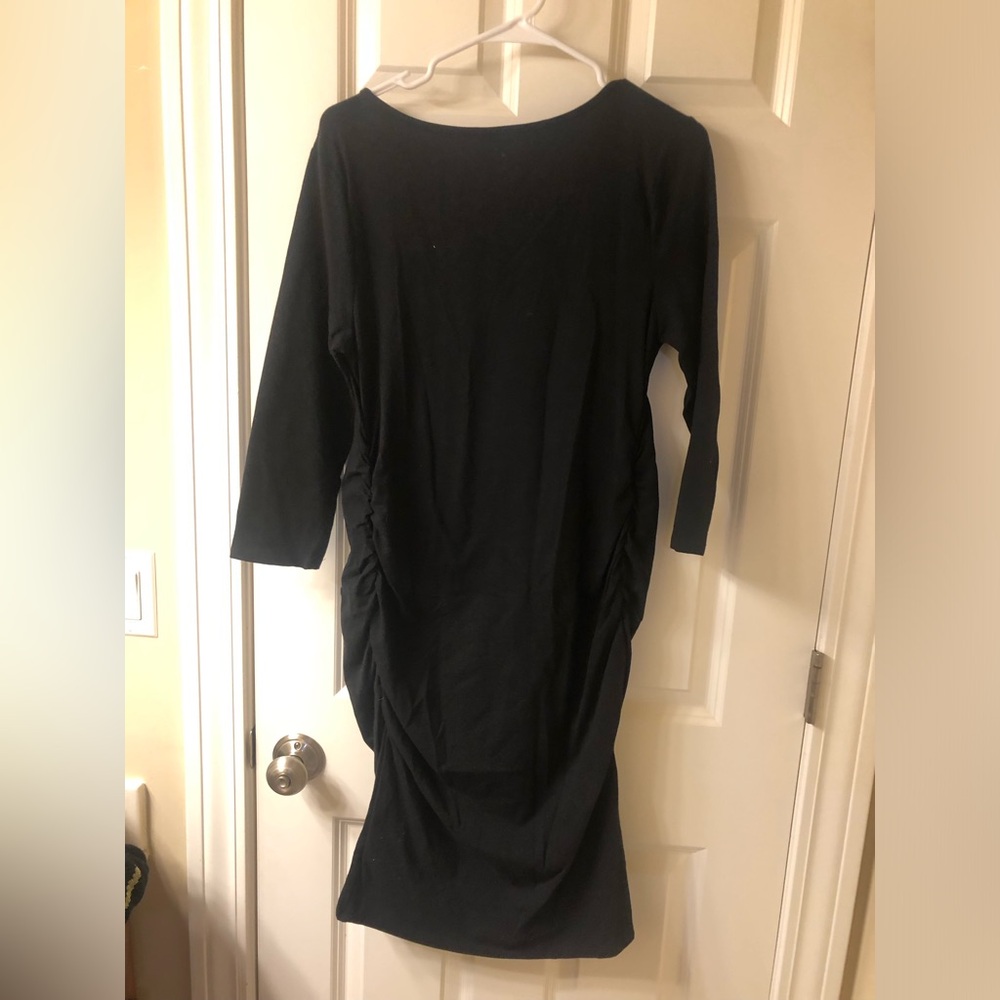 2/$30 NWT Isabel Maternity Black Long Sleeve Dress Sz L - Picture 4 of 11